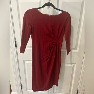 Lands' End Red Long Sleeve Dress